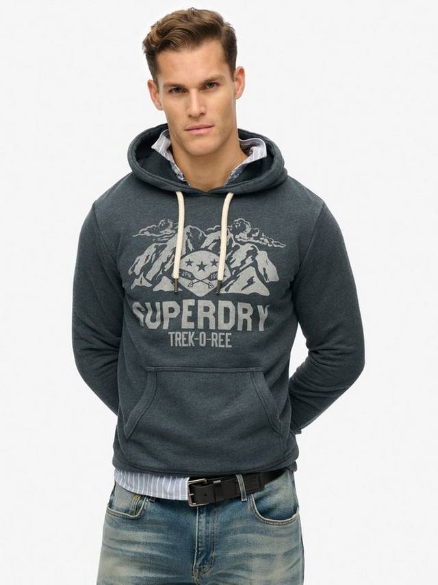 

Хлопковая худи с логотипом и принтом для активного отдыха Superdry