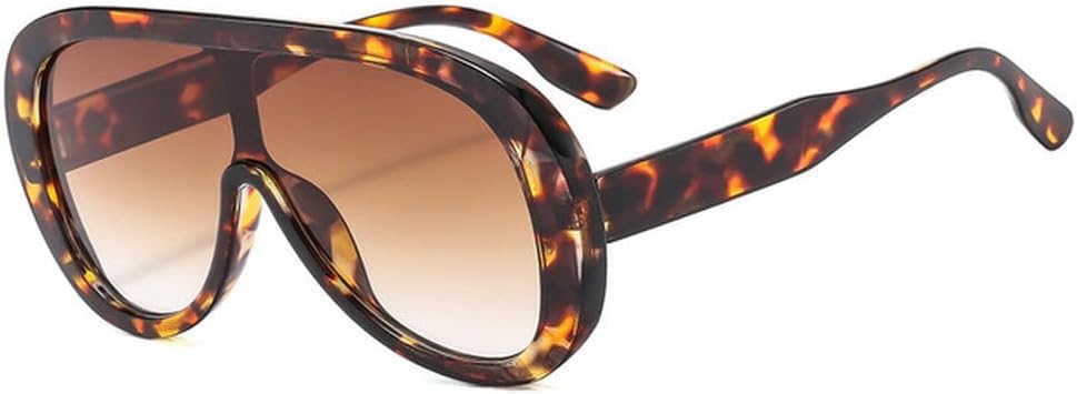 

Модные цельные солнцезащитные очки большого размера для женщин и мужчин, в стиле ретро, ​​роскошные солнцезащитные очки, трендовые модели, защита от ультрафиолета UV400 TVTBBVV, Leopard Tea