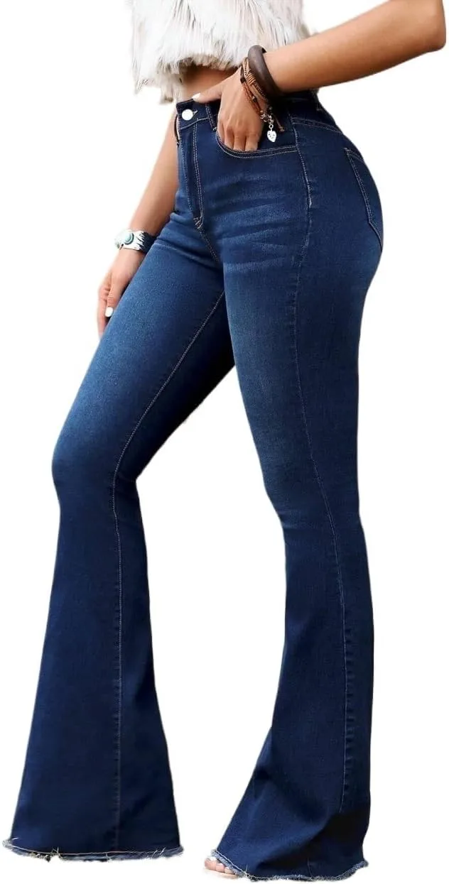 Женские классические джинсы клеш Generic, Dark Wash