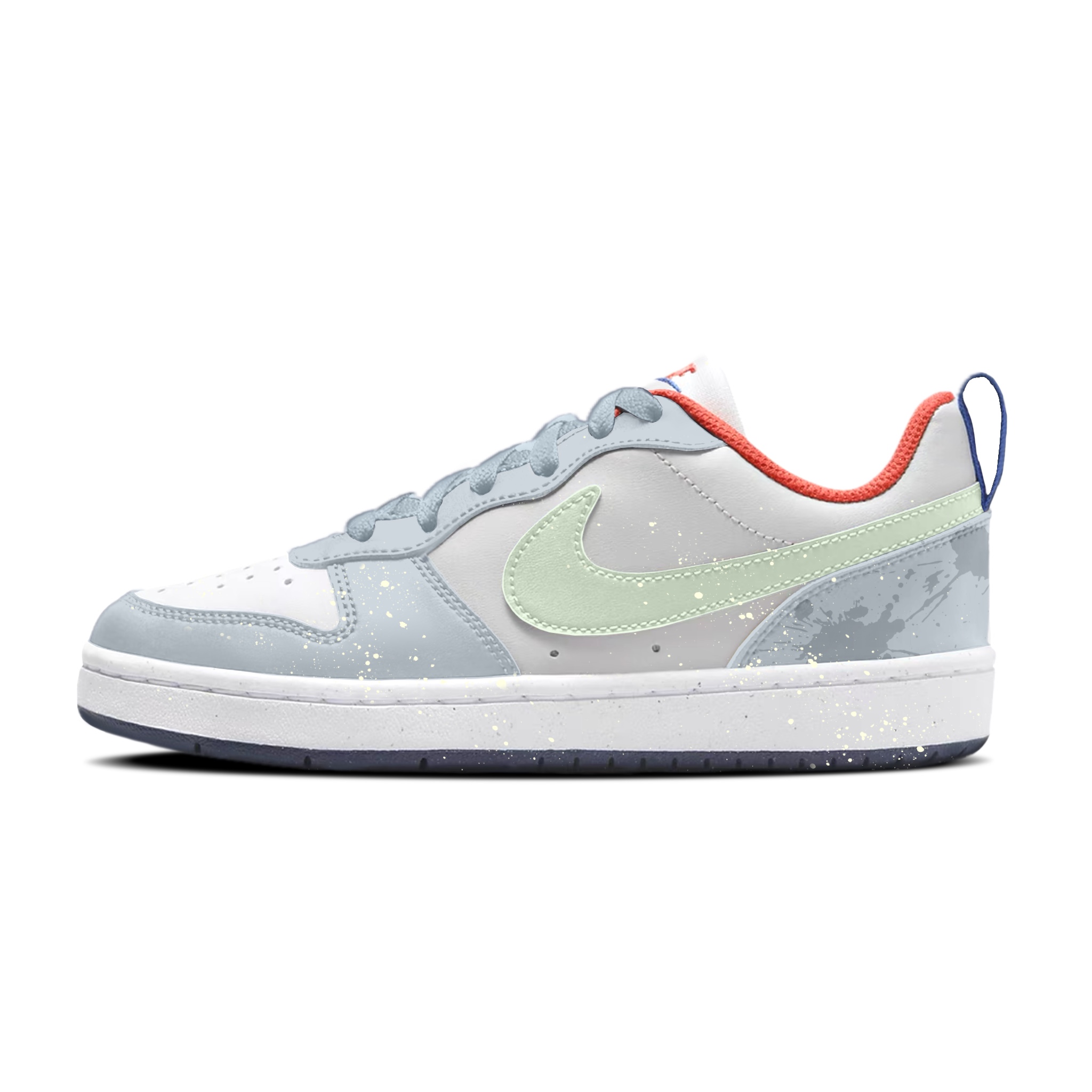 

Nike Детские кроссовки для скейтбординга Court Borough Ivy Ice Green, износостойкие, дышащие, с низким верхом, для подростков