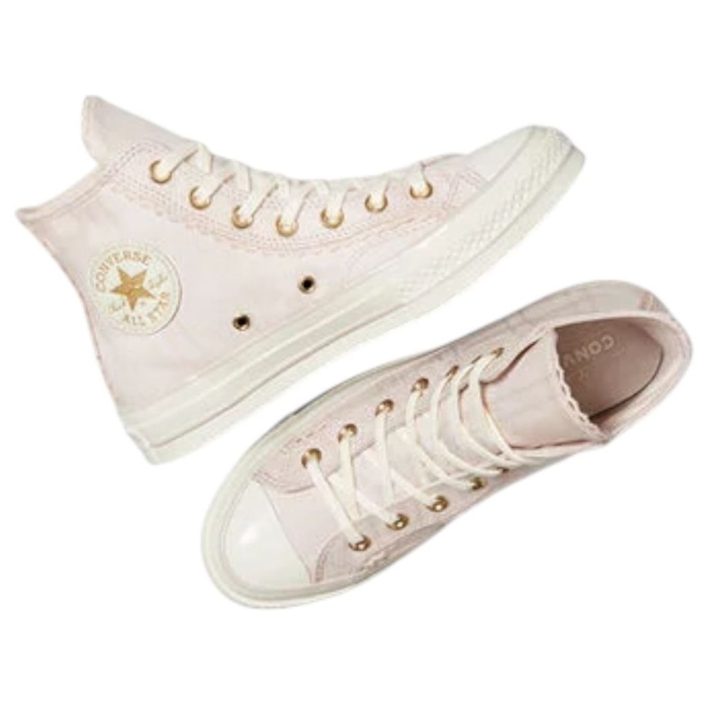 Кроссовки (WMNS) Converse Chuck 70 High Lace Trim 'Shy Flamingo' — фото 3