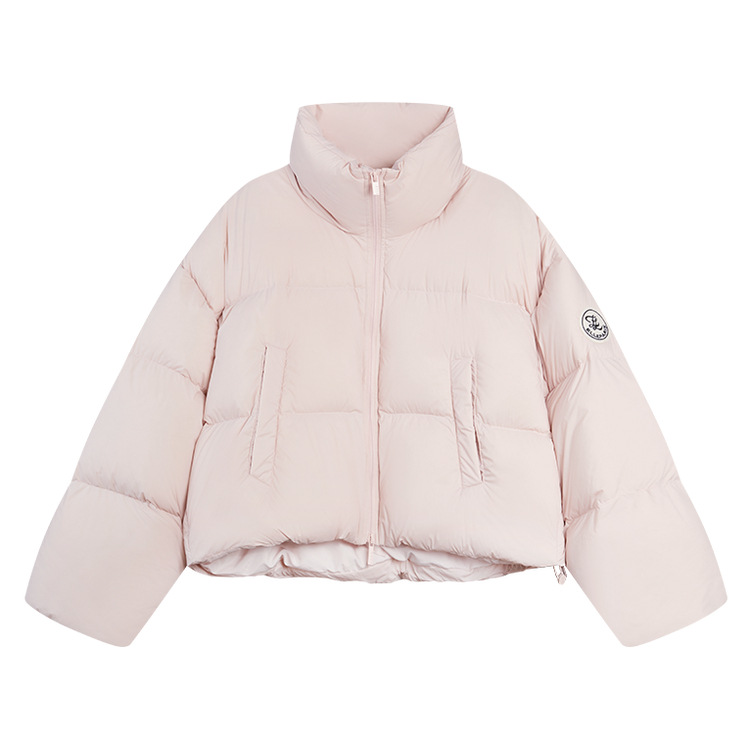 

Пуховик женский с воротником стойкой, умеренно объемный ELLE, светло-розовый