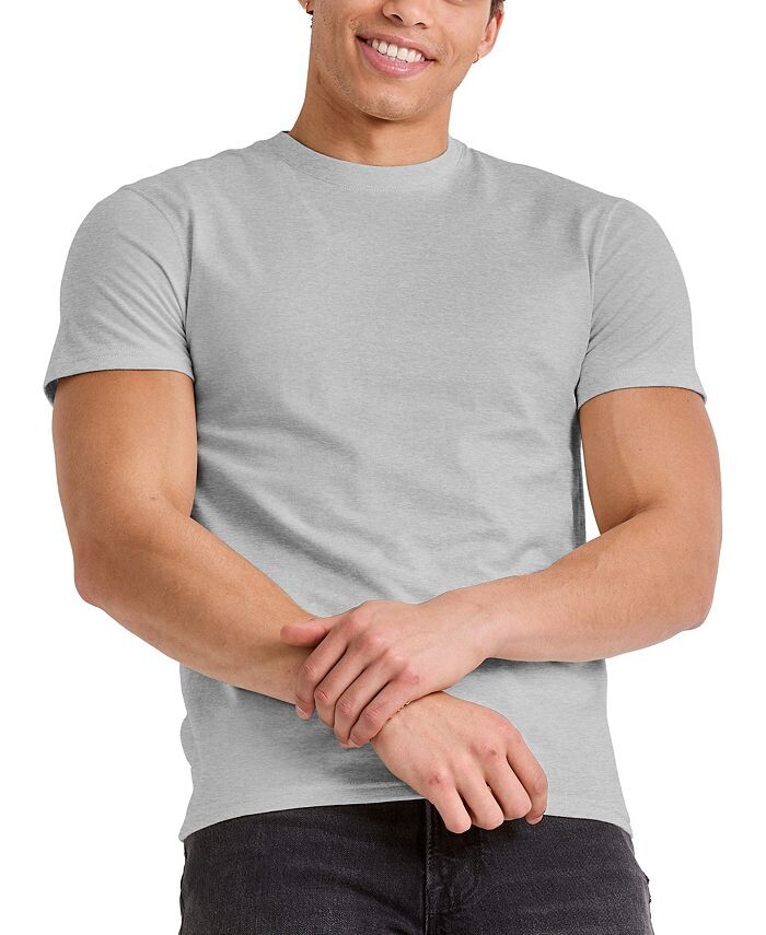 

Мужская футболка Originals Tri-Blend с короткими рукавами Hanes, цвет Silverstone Heather