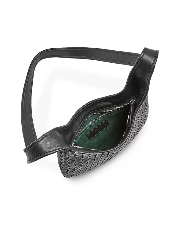 Кожаная сумка через плечо Intrecciato Bottega Veneta, черный — фото 3