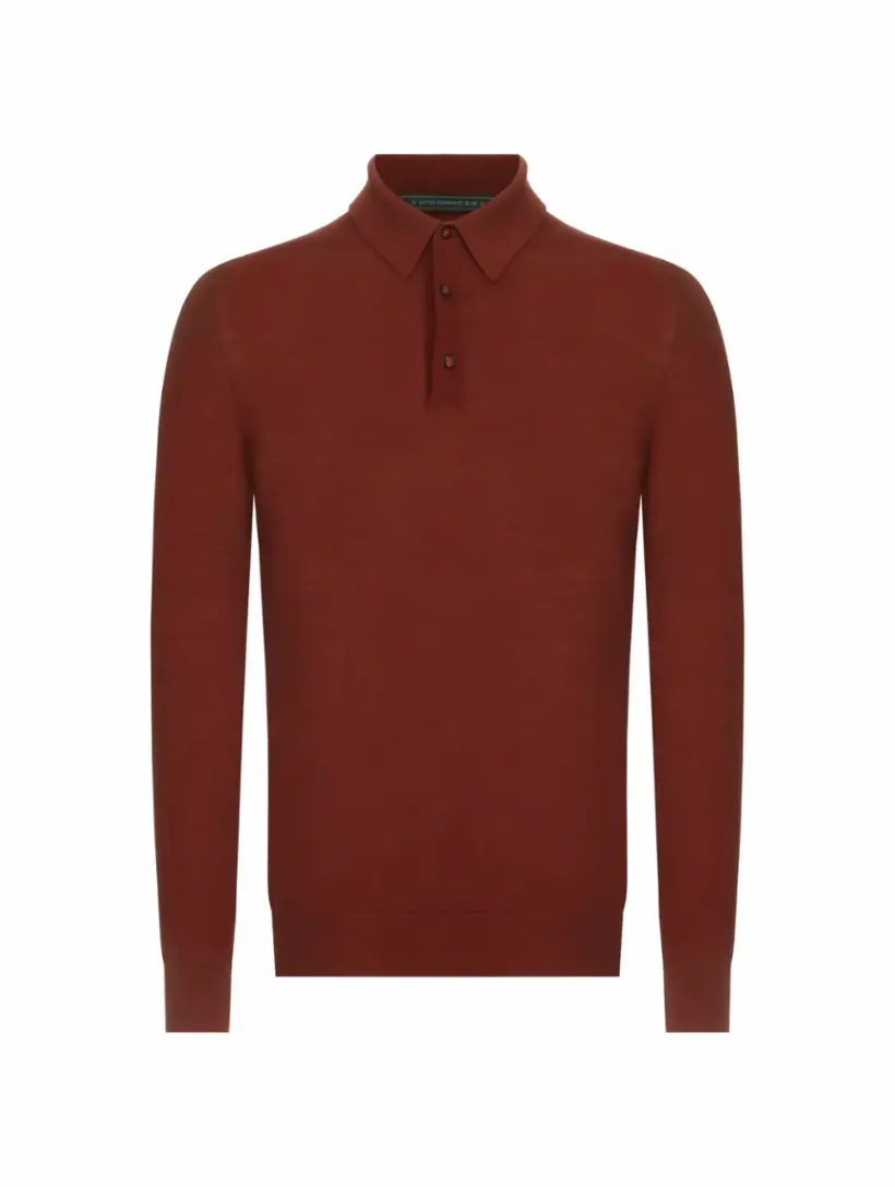 

Шерстяное поло Kiton, бордовый
