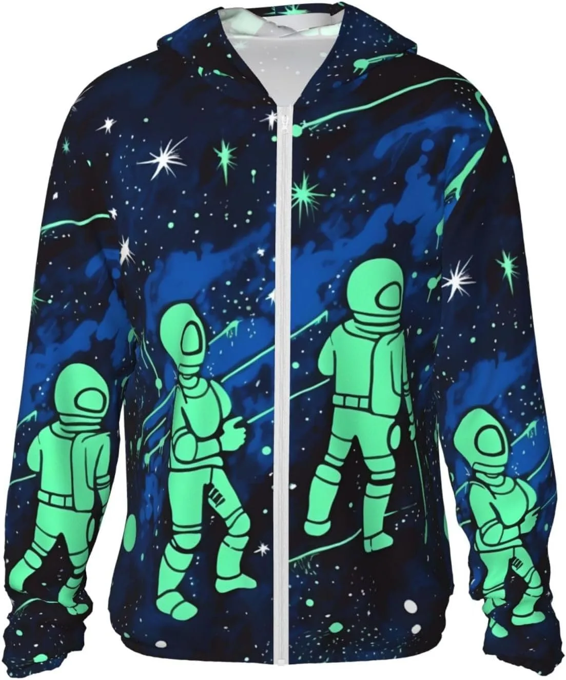 

UPF 50+ светящаяся в темноте толстовка для защиты от солнца HCBPWVQA