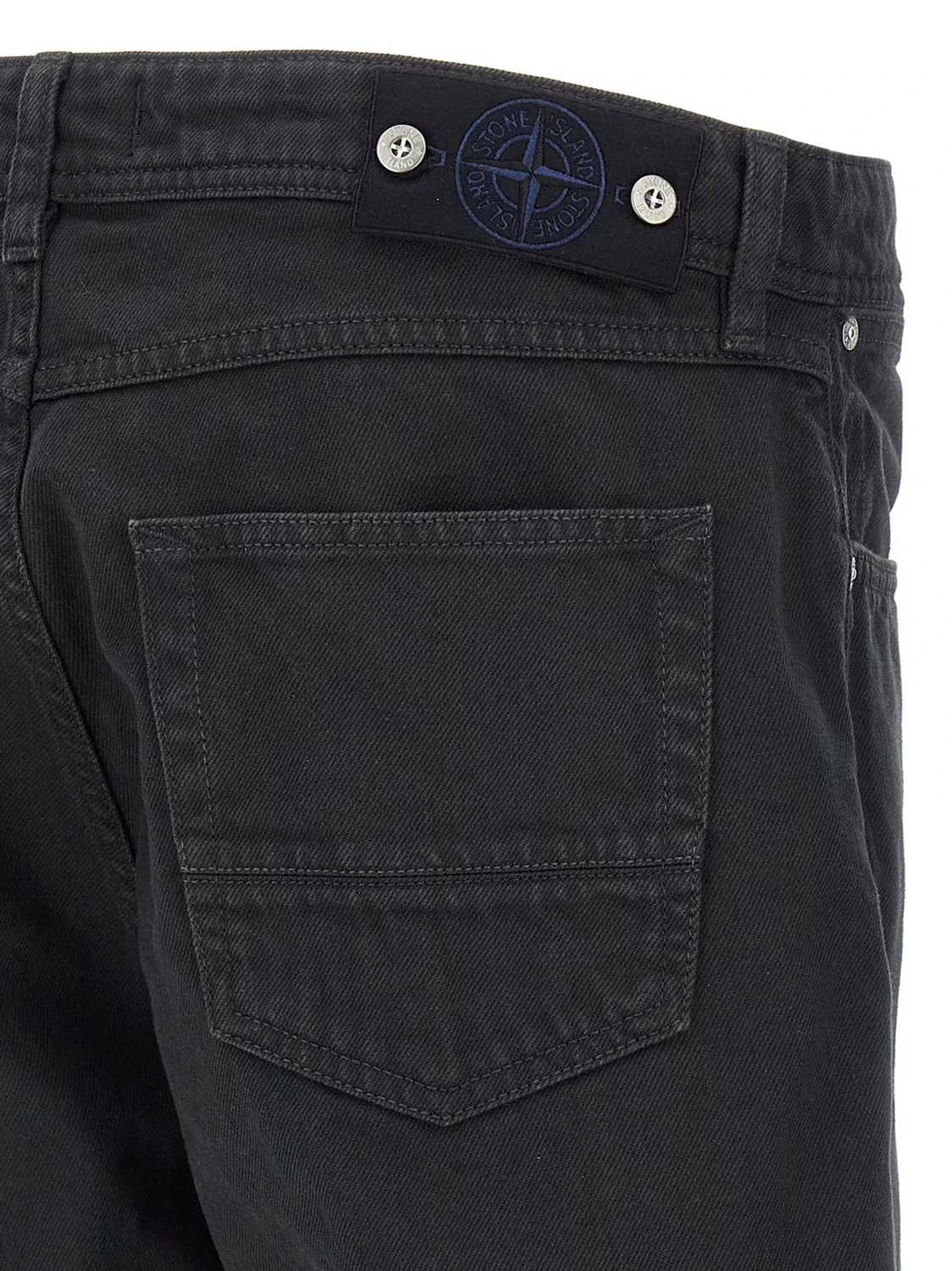 Джинсы из легкого бычьего денима Stone Island, черный — фото 4