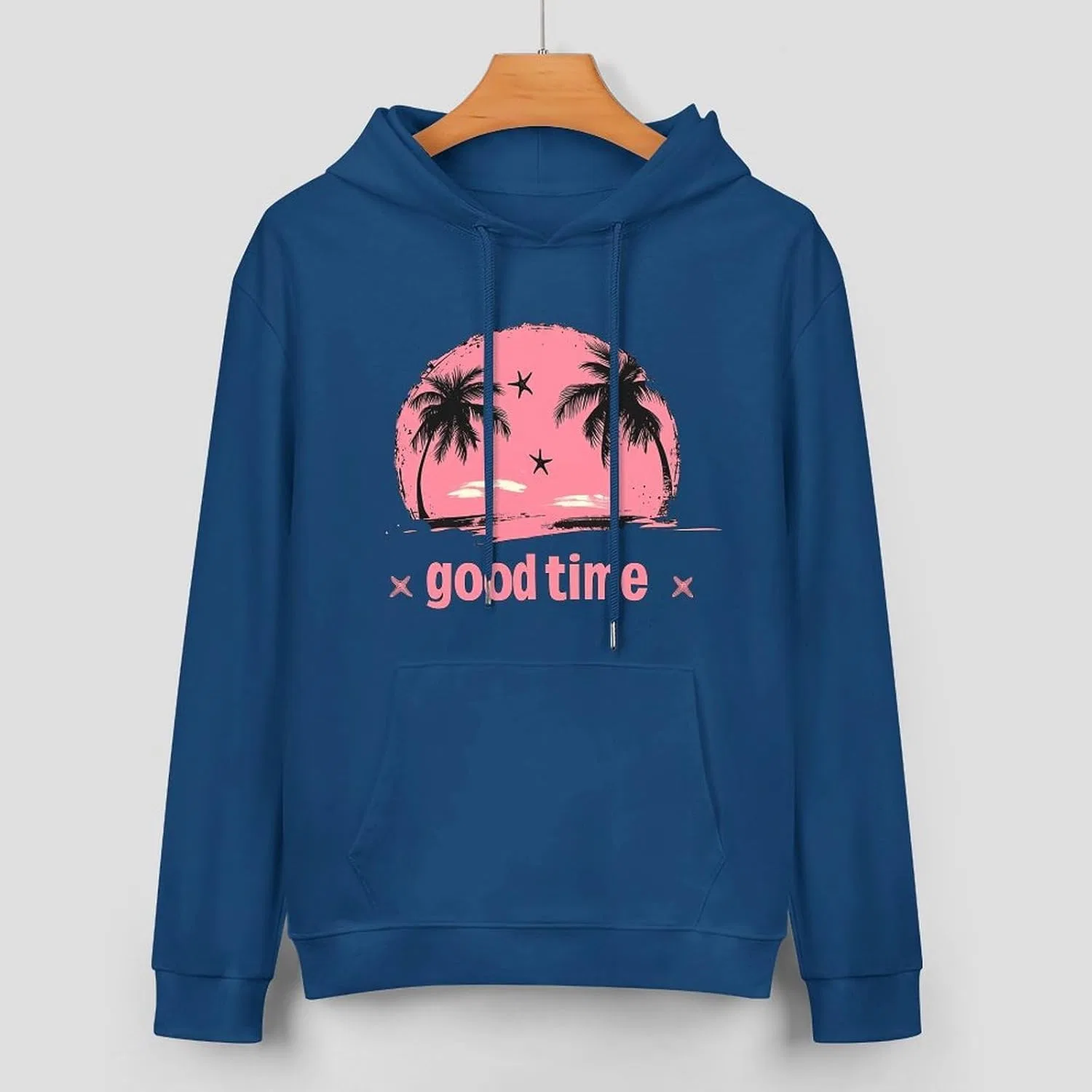 Мужские хлопковые толстовки с капюшоном Summer Good Time Fashion Hoodies с карманом — фото 3