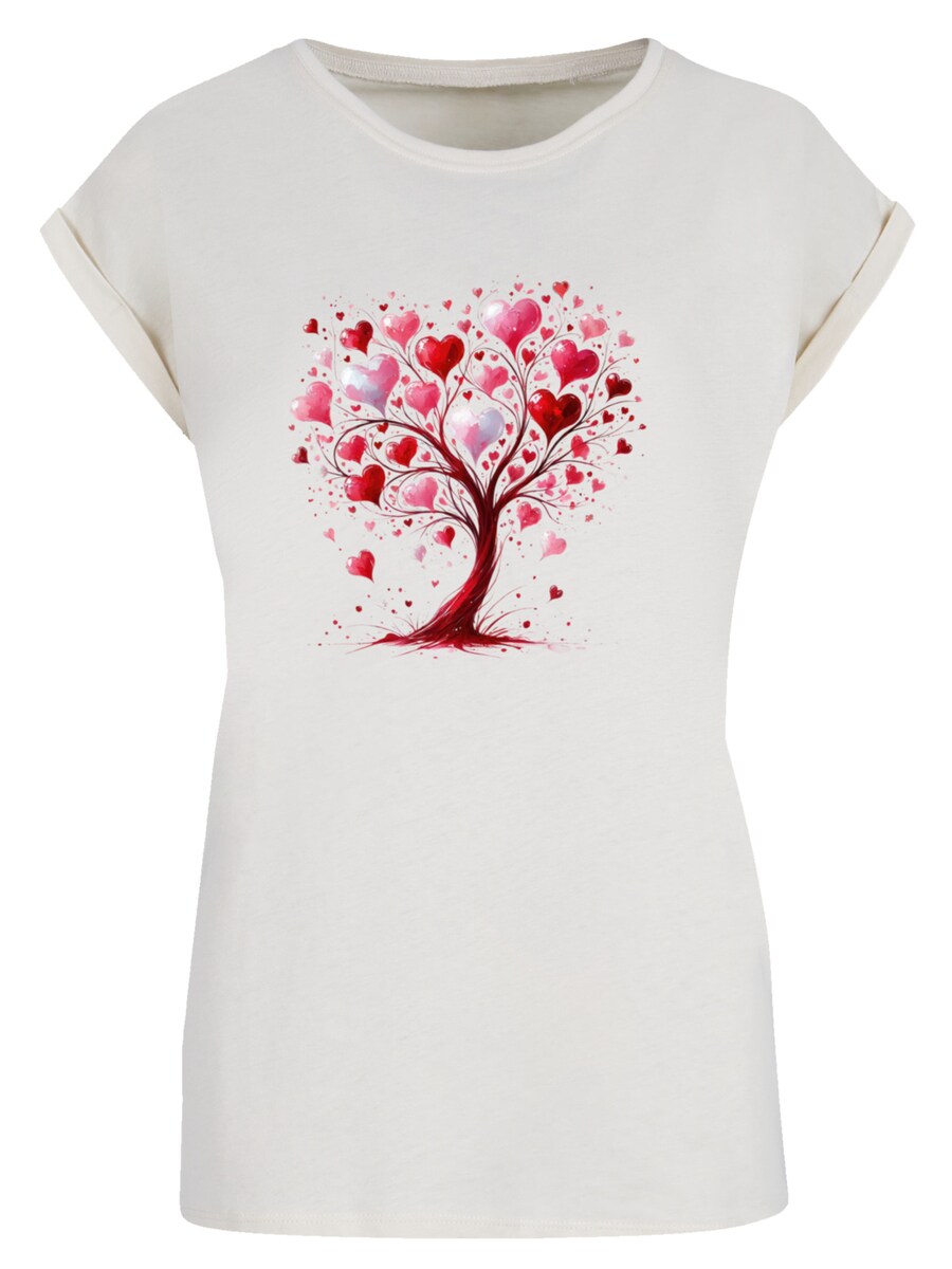 

Рубашка F4NT4STIC Herz Baum Aquarell Druck, экрю