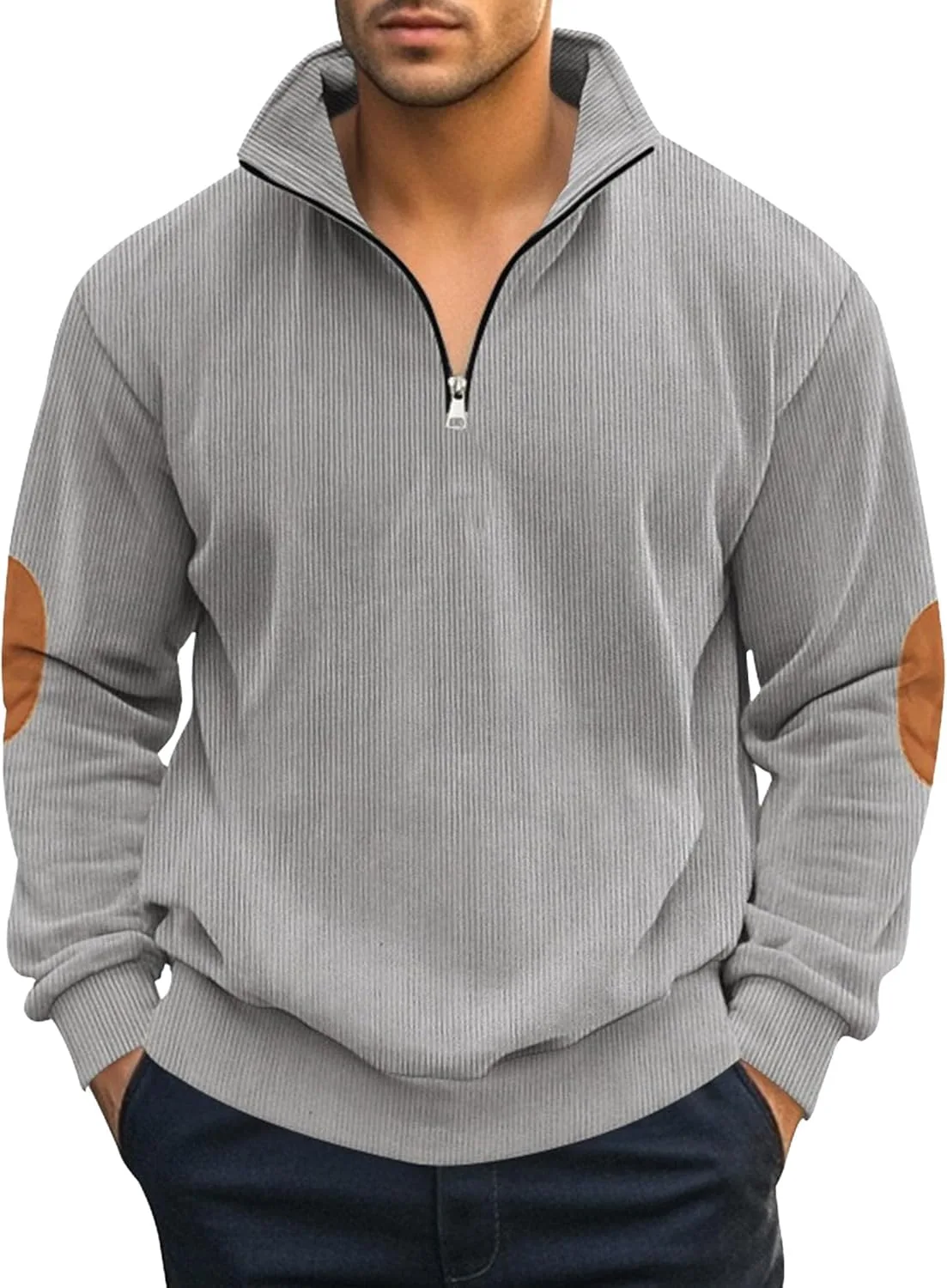 

Мужской свитер Maiyifu-GJ Slim Fit с молнией и воротником стойкой