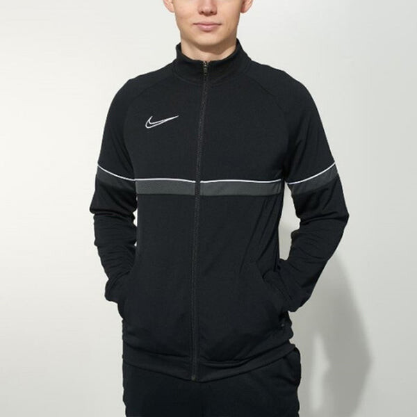 Куртка men's stripe contrasting colors outdoor zipper jacket black Nike, мультиколор — фото 3