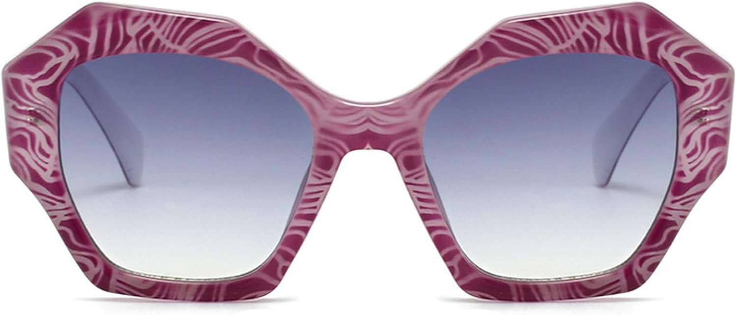 

Ретро-солнцезащитные очки «кошачий глаз» большого размера для женщин, винтажные очки, модные солнцезащитные очки неправильной многоугольной формы, очки для активного отдыха и путешествий mincl, Purple