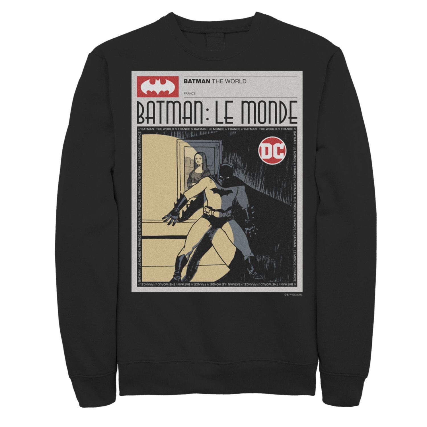 

Мужской свитшот с плакатом Batman: Le Monde France News Licensed Character