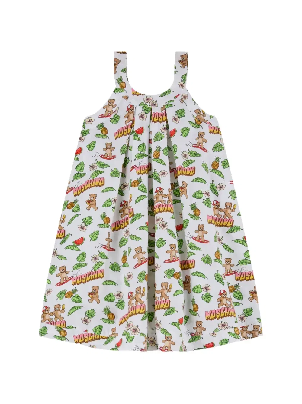 Платье с графичным принтом Moschino Kids, белый — фото 2