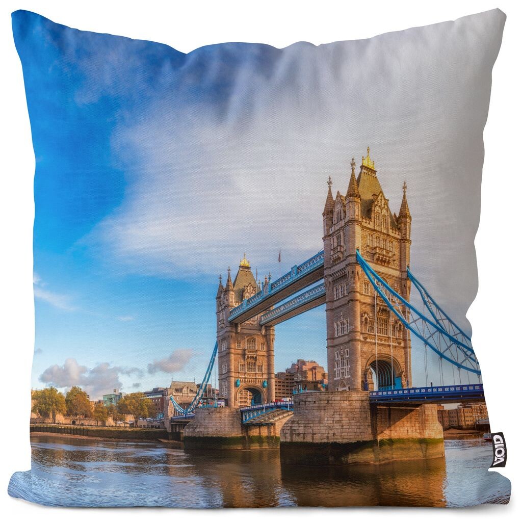 

VOID Tower Bridge London Чехол на подушку Полиэстер Водонепроницаемая подушка для улицы и дома Размер: 60 x 60 см