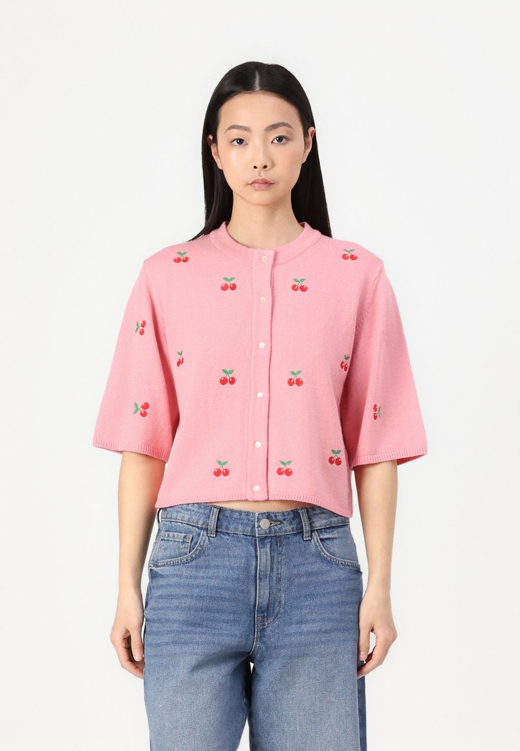 

Кардиган OBJTHESS SLEEVE CARDIGAN Object, светло-розовый