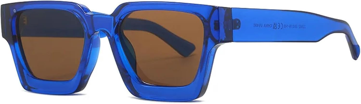 

Классические панк-солнцезащитные очки для женщин и мужчин, винтажные, с леопардовым принтом, для активного отдыха, с защитой от УФ-излучения UV400 UATXTAU, C15blue-brown