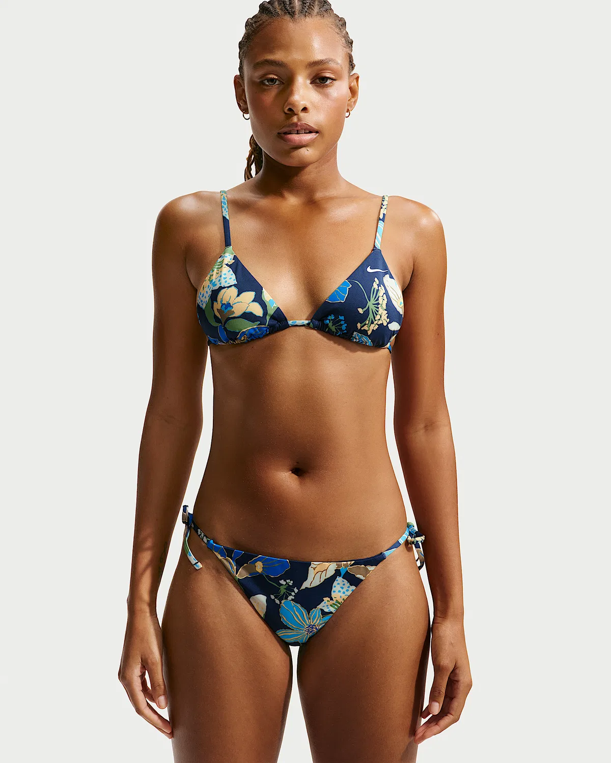 Женский треугольный топ-бикини Nike Swim, Midnight Navy