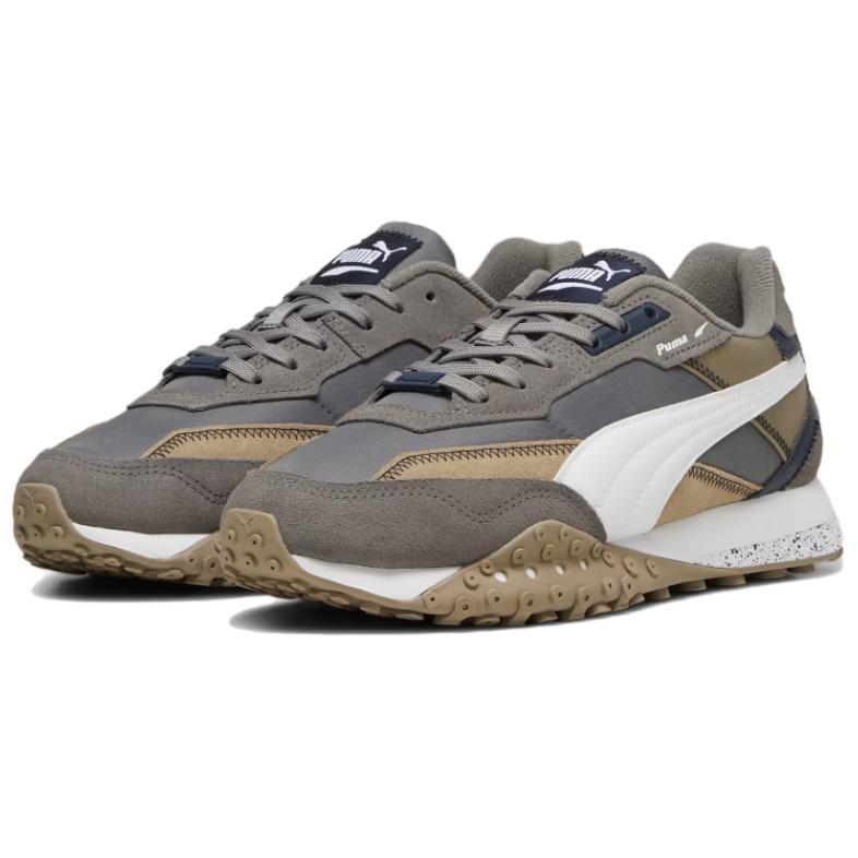 PUMA Блктоп Райдер 'Каст Айрон Уайт' — серо-коричневый/белый, цвет Gray Brown/White — фото 3