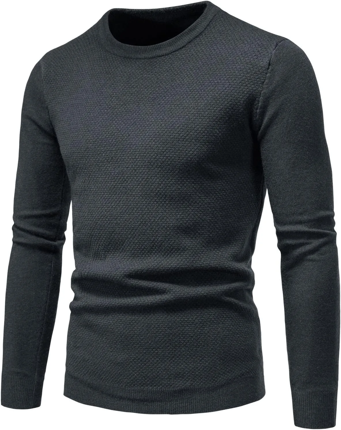 

Свитер с удлиненными плечами для мужчин, кабельная вязка, приталенный