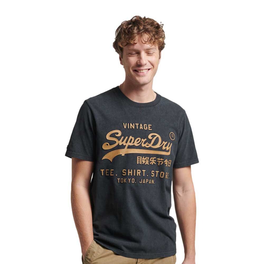 

Футболка Superdry Embossed Vintage Logo Short Sleeve Round Neck, серый
