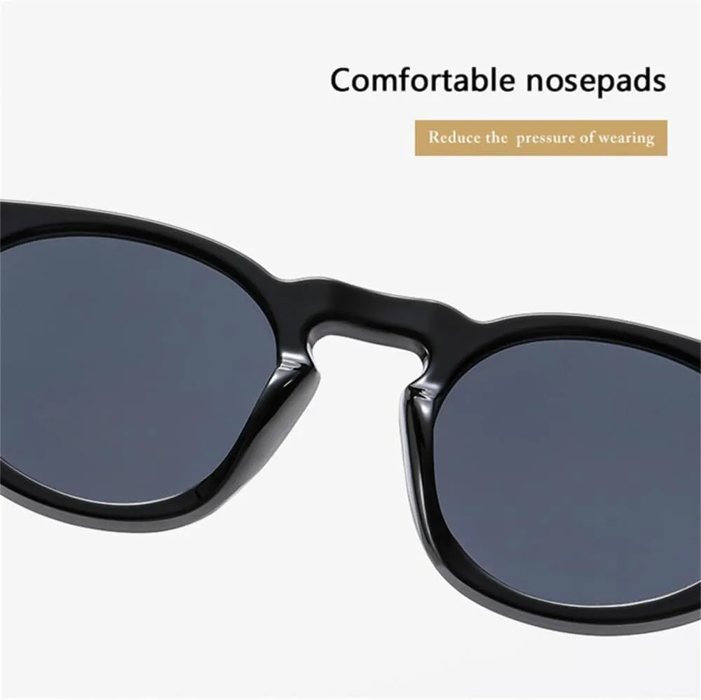 

Круглые солнцезащитные очки для женщин, винтажные, мужские солнцезащитные очки в стиле стимпанк, защита от УФ-излучения UV400, овальные, женские, окуляры MTZJH, Grey