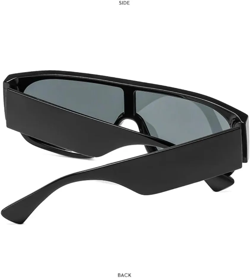 

Ретро большие женские солнцезащитные очки, цельные очки с леопардовым принтом, защита от УФ-излучения UV400, мужские панк-очки с широкими дужками VFDHN, Wine Red