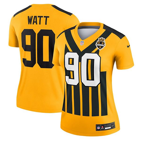Женская футболка T J Watt Pittsburgh Steelers Alternate 1933 Throwback Legend Player Performance Nike — фото 2