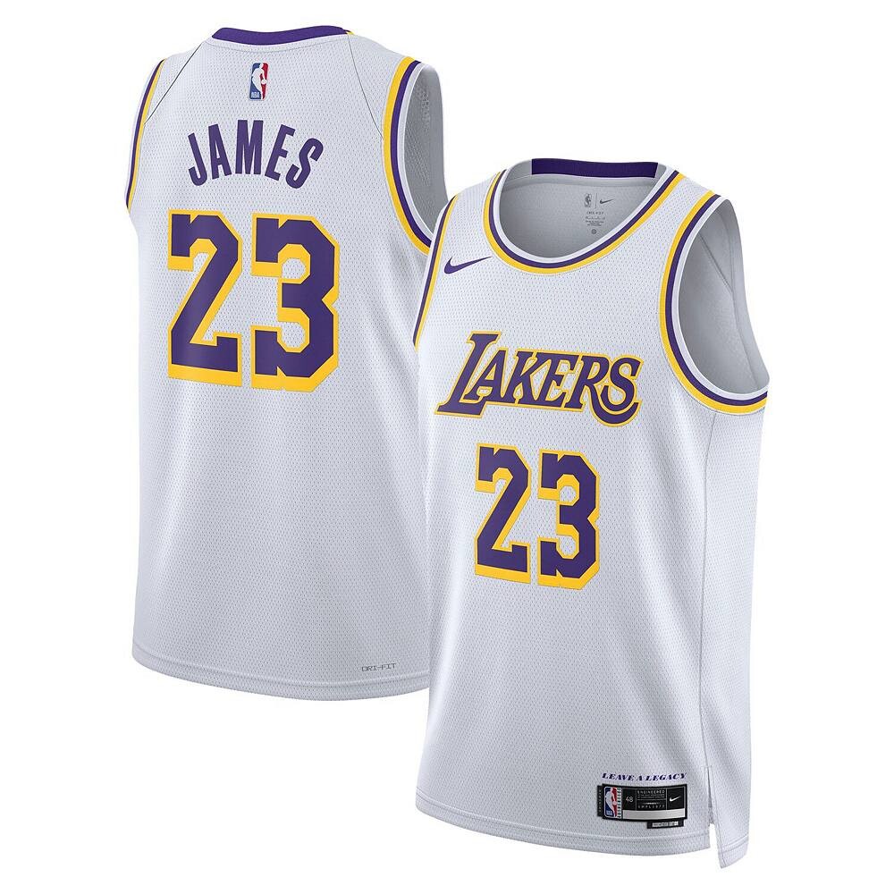 Унисекс Джерси Nike LeBron James White Los Angeles Lakers Swingman — Association Edition, цвет Lak White