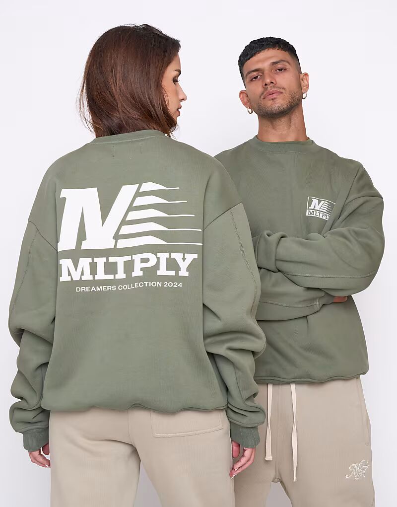 

Толстовка Multiply Apparel Patrol оверсайз в цвете трилистник зеленый