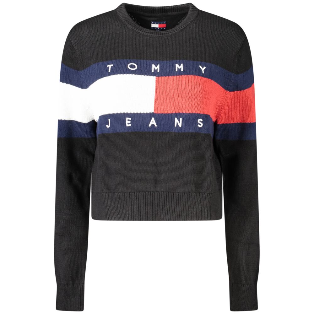 

Черный хлопковый женский свитер Tommy Hilfiger