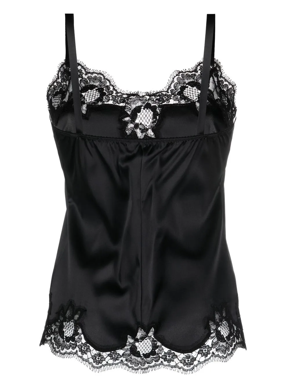 Топ на бретельках с кружевом DOLCE & GABBANA, черный — фото 4
