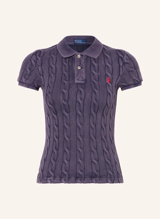 

Вязаная рубашка-поло Polo Ralph Lauren, фиолетовый