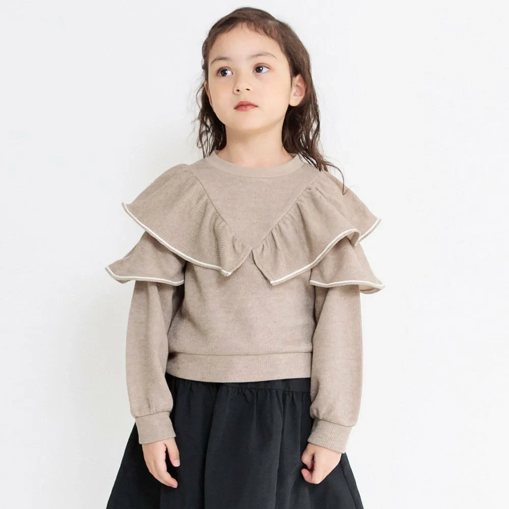 Вязаная толстовка с оборками Branshes, beige