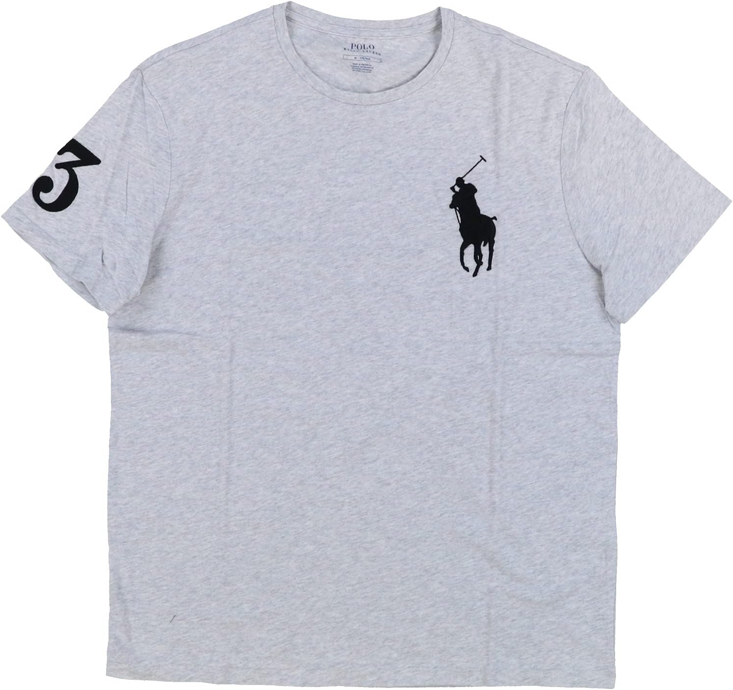 

Мужская футболка Polo Ralph Lauren с круглым вырезом и принтом «Большой пони», Gray