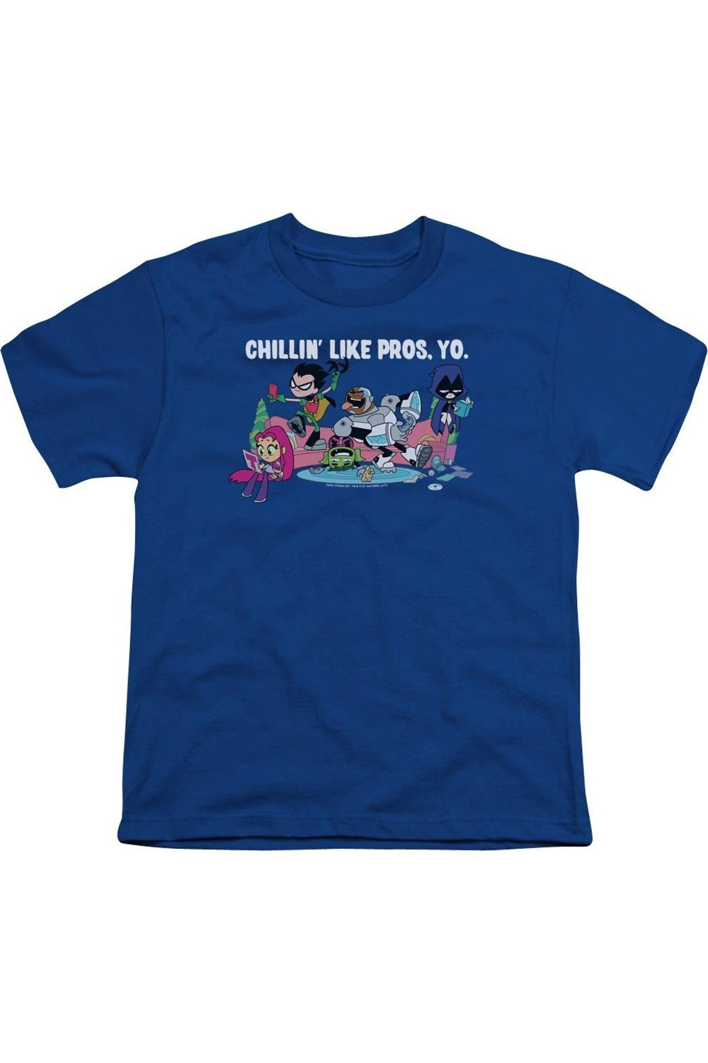

Футболка с коротким рукавом Teen Titans Go Like Pros Yo для детей Gildan, синий
