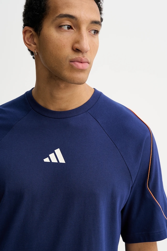 Хлопковая футболка стадиона Adidas, синий — фото 4