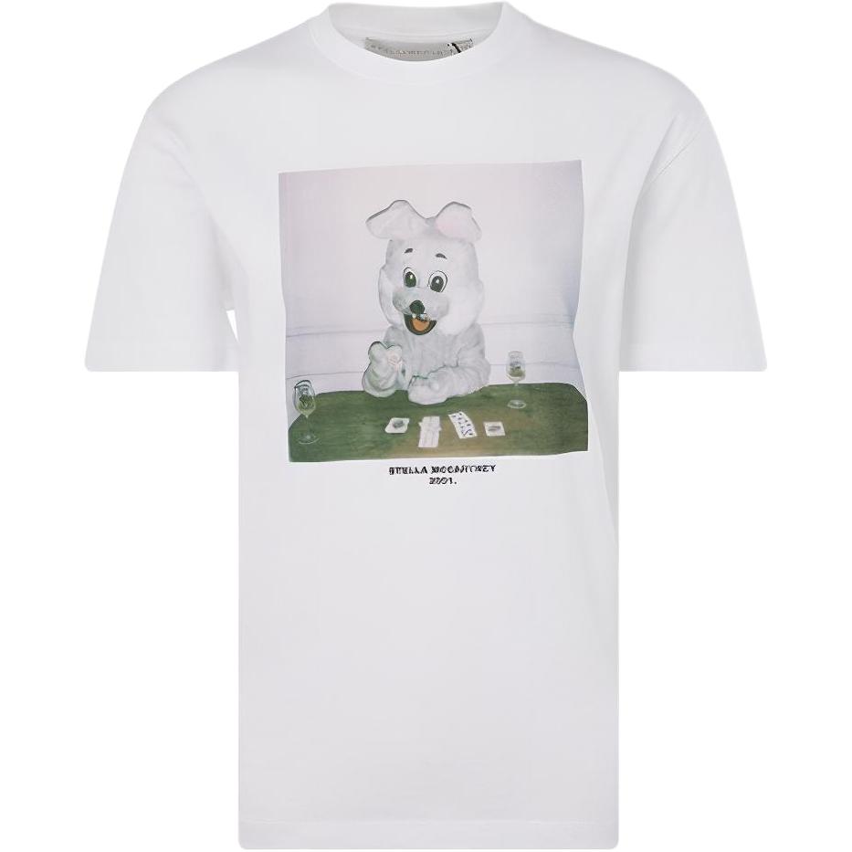

Stella Mccartney Женская футболка с приспущенными плечами и рукавами, белая, Белый, Stella Mccartney Женская футболка с приспущенными плечами и рукавами, белая