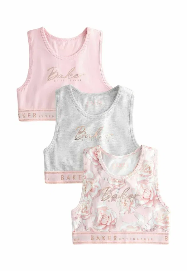 Топ укороченный Regular fit 3 pack Baker By Ted Baker, розовый бант
