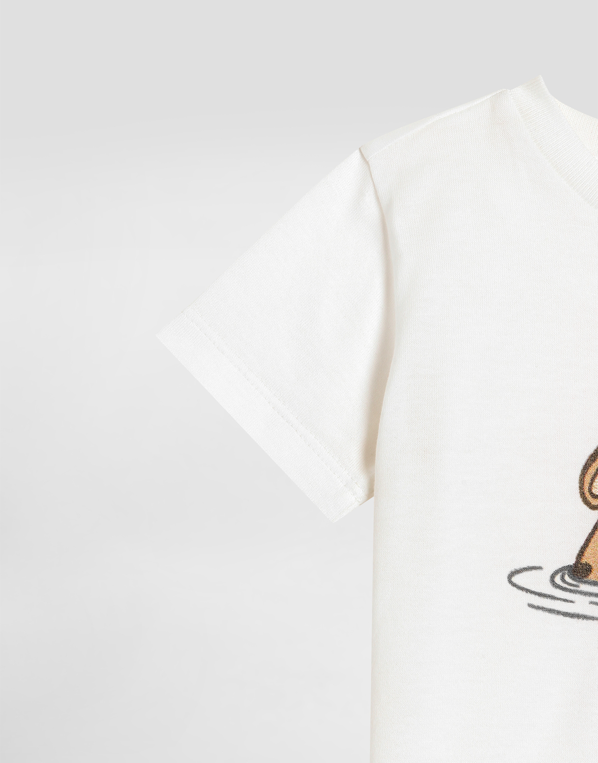 Футболка из джерси с леопардовым принтом и нашивкой DG DOLCE & GABBANA, белый — фото 4