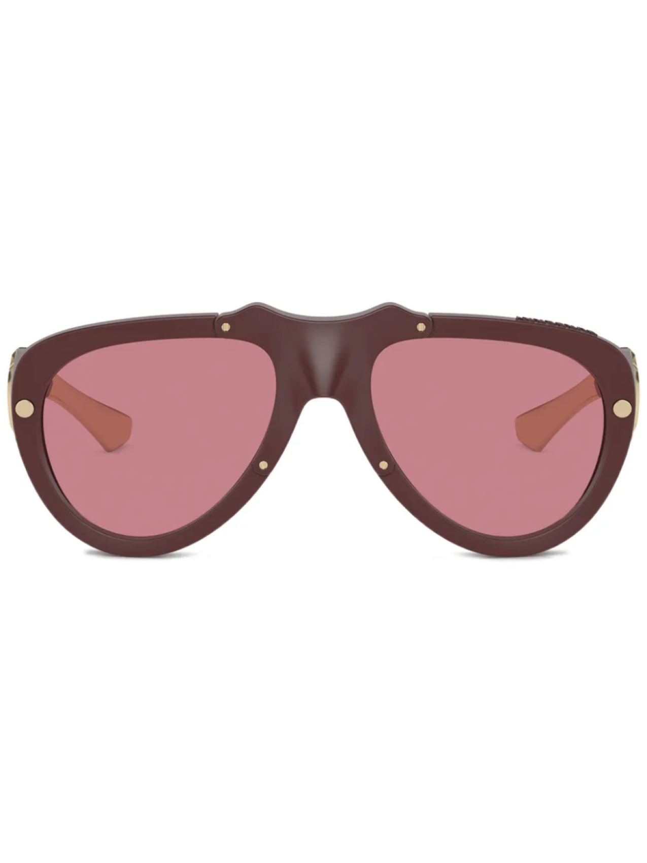 

Солнцезащитные очки в массивной оправе Burberry Eyewear, красный