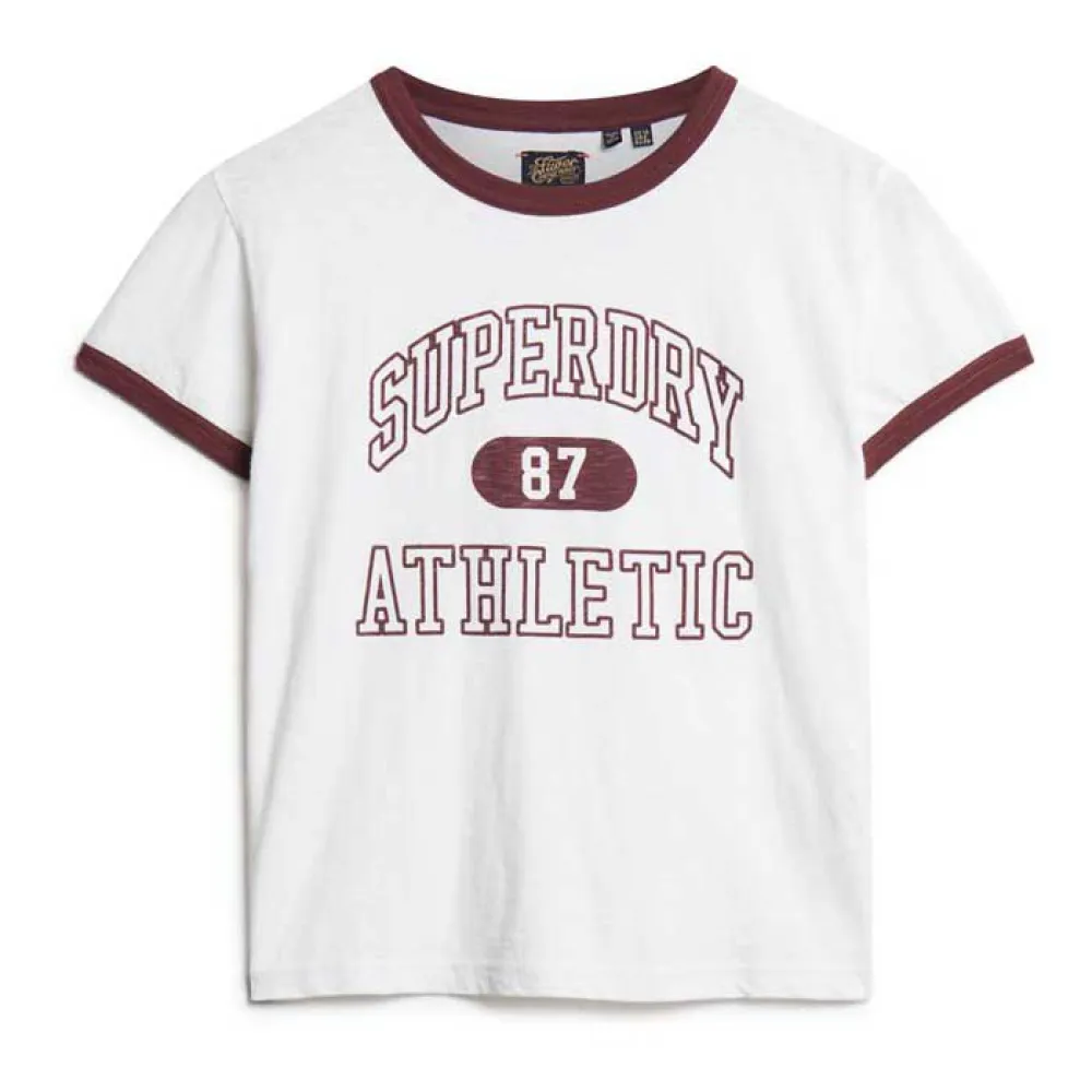 

Футболка с коротким рукавом Superdry Athletic Ringer, белый