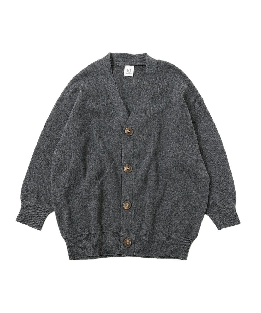 100% хлопок, моющийся, свободный кардиган из хлопка, модель 2025AW Devirock, beige — фото 3