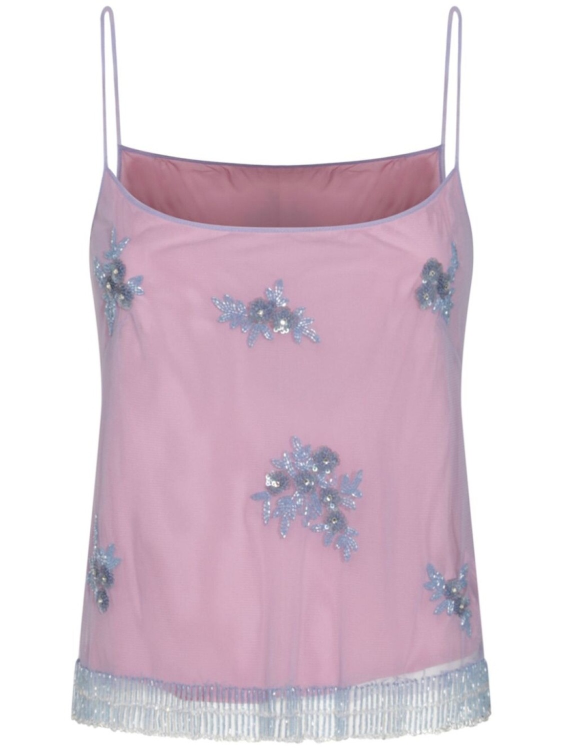 

Blumarine топ с вышивкой, розовый