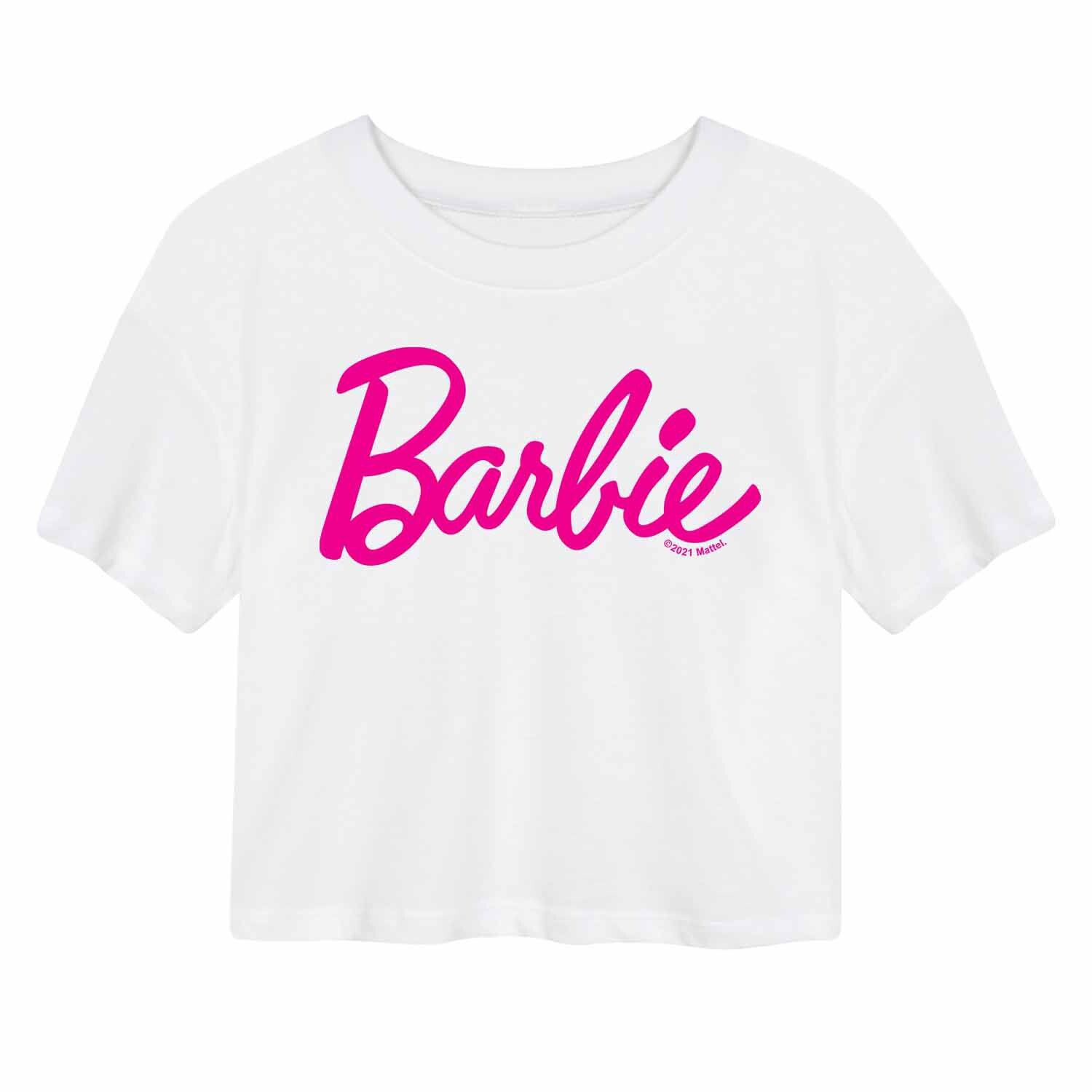 

Классическая укороченная футболка с логотипом Barbie для юниоров Barbie, белый