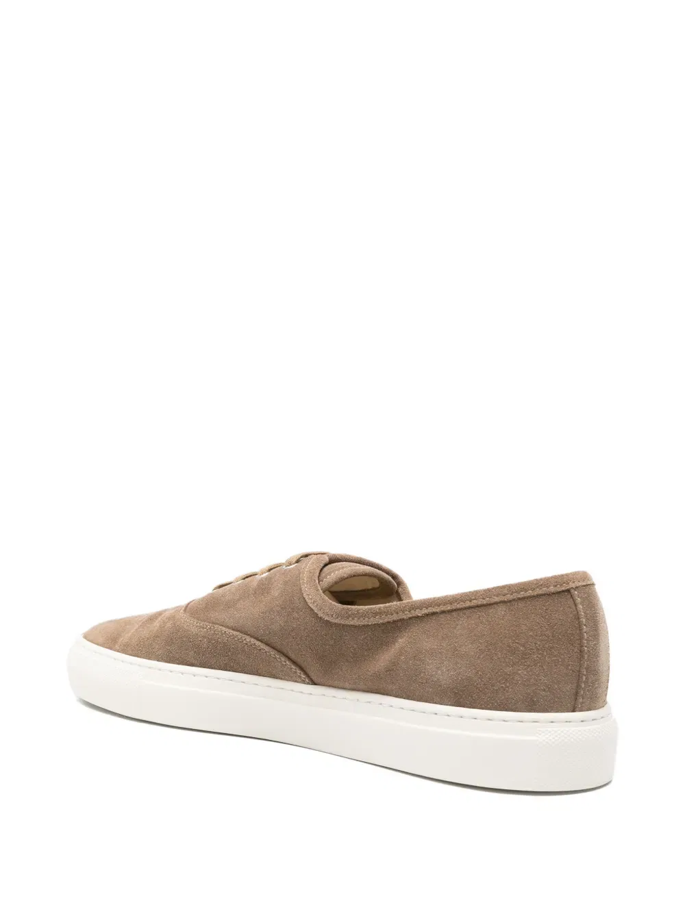 Замшевые кроссовки с четырьмя отверстиями для шнуровки Common Projects, коричневый — фото 3