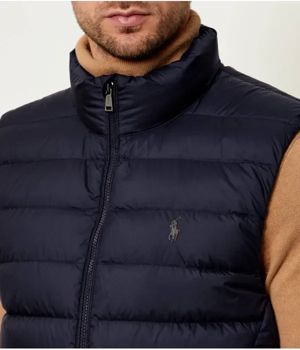 Пуховая куртка без рукавов regular fit Polo Ralph Lauren, темно-синий — фото 4