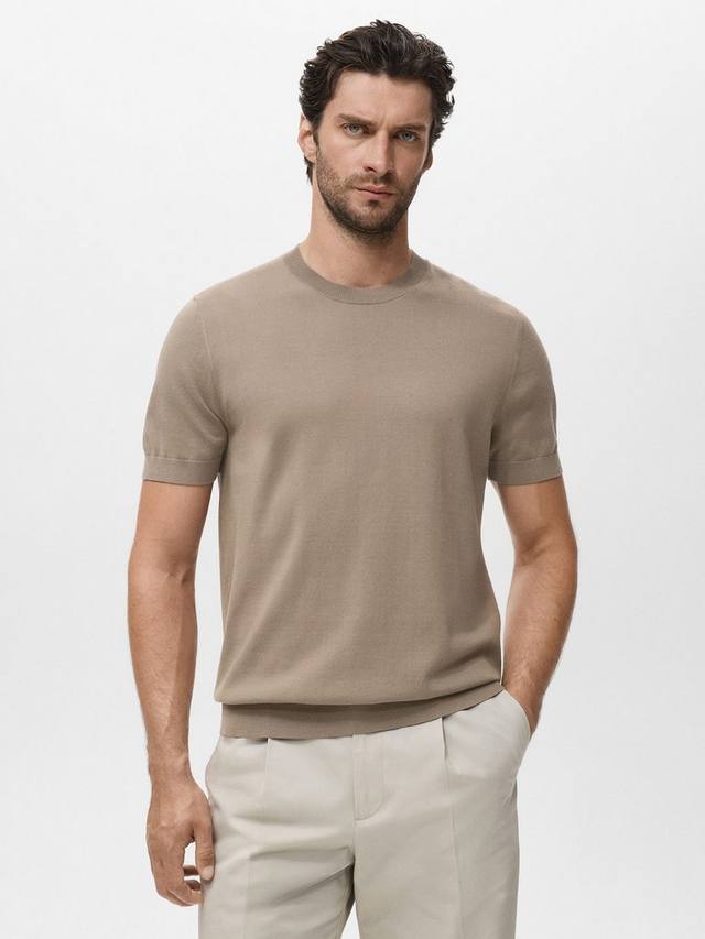 

Футболка Arraona с коротким рукавом и круглым вырезом из хлопка Mango