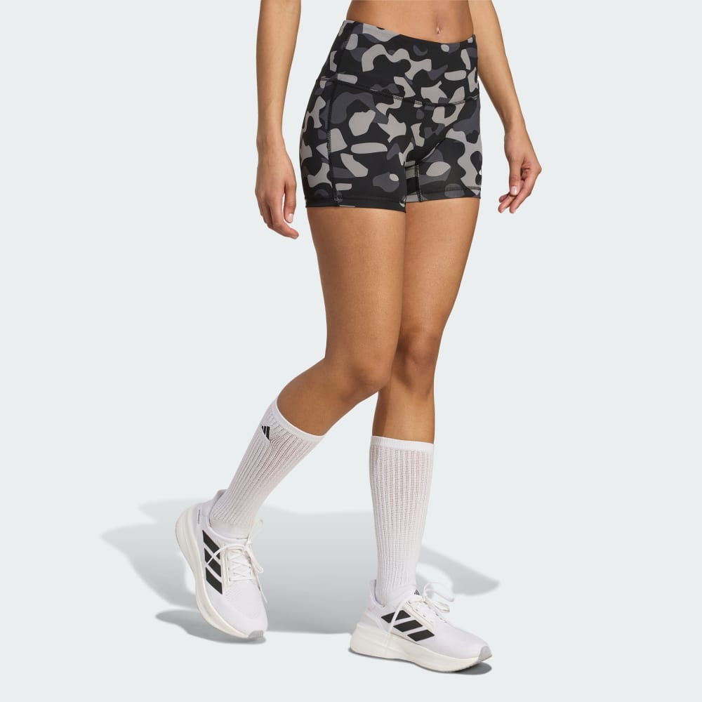 Спортивные шорты-леггинсы Adidas Camo Print Volleyball Shorts, цвет Grey Three/Team Dark Grey/Black — фото 3