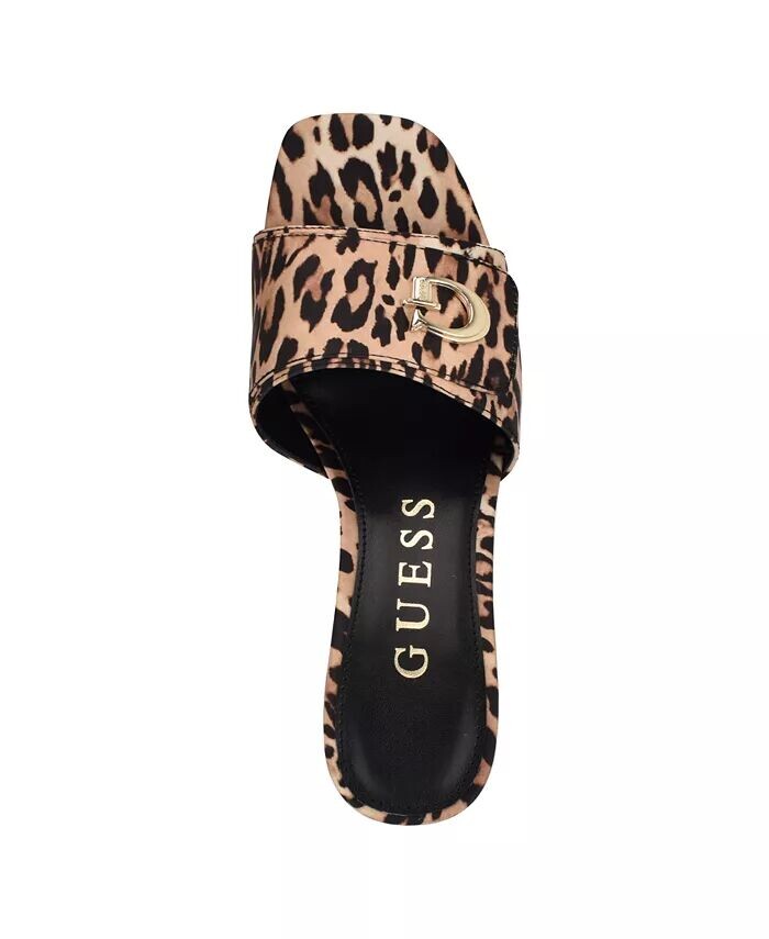Женские босоножки Gallai Slip-On с открытым носком и блочным каблуком GUESS, мультиколор — фото 4